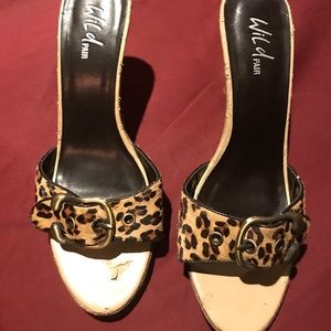 Leopard print high heels